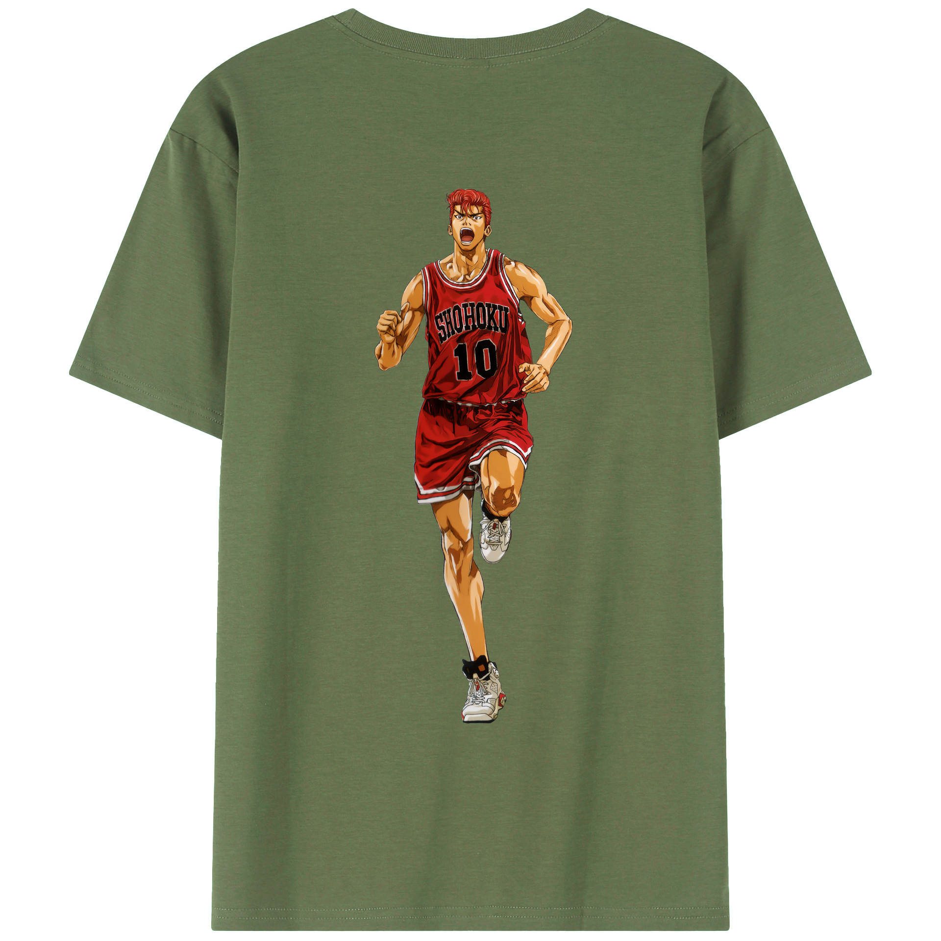 （画像用） SLAM DUNK／スラムダンク 綿100％ メンズ半袖Tシャツ（バックプリント） 通気性